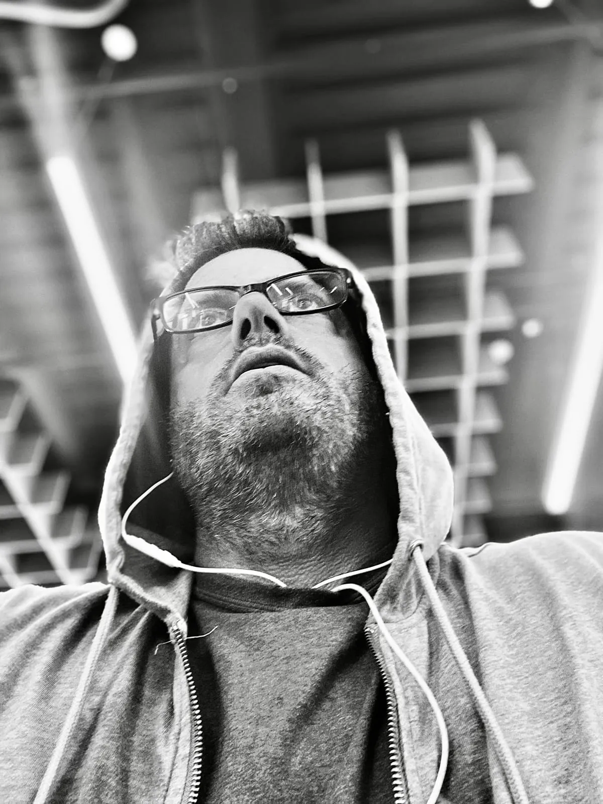 Rob Scott at the gym mid-workout